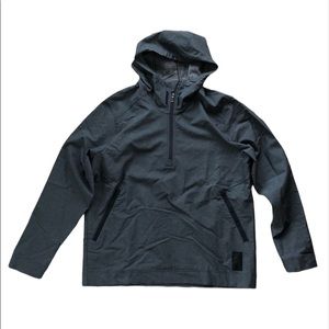 NWT ADIDAS Men’s Gray Hooded Quarter Zip Long Sleeve Jacket SIZE LARGE